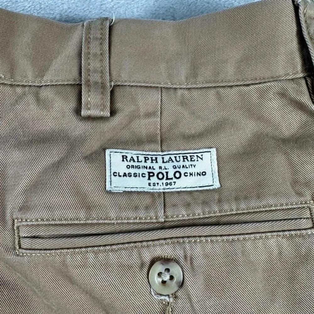 VTG Polo Ralph Lauren Prospect‎ Pant Mens 36x32 Brown Tan Chino Prep Classic
